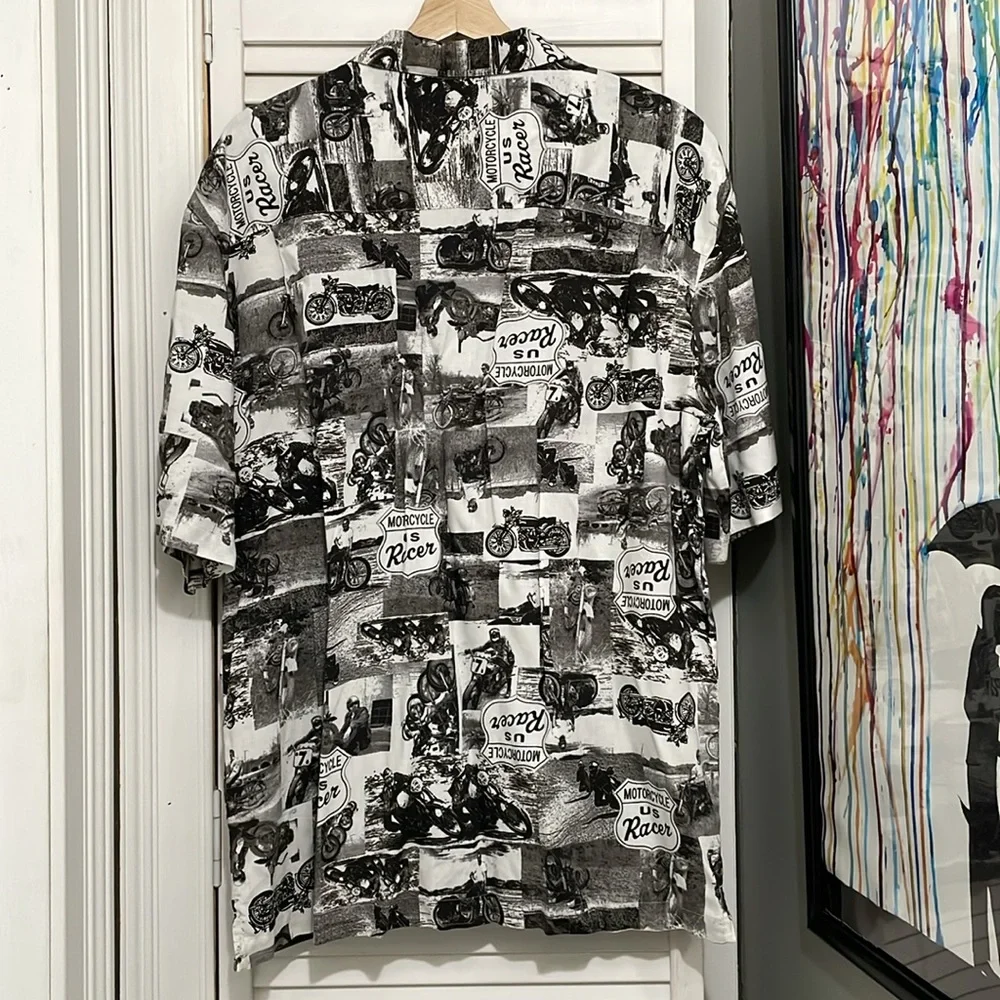 Puritan Motorcycle Short Sleeve Button Down Shirt - Picture 6 of 9